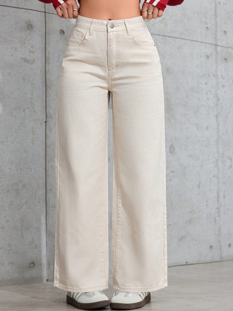 NU CLOTHS Women Jean High-Rise Baggy Fit Stretchable Jeans