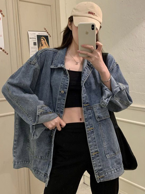 StyleCast Women Spread Collar Denim Jacket