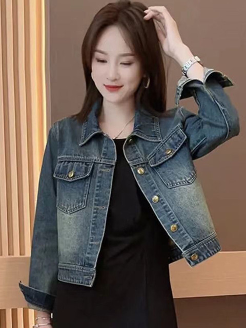 StyleCast Women Spread Collar Denim Jacket