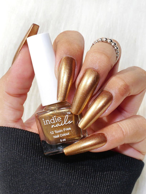 Indie Nails 5ml Metallic Gold Nail Polish