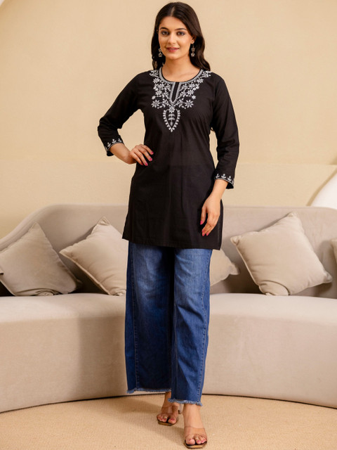 Moda Rapido Women Black Viscose Rayon Top