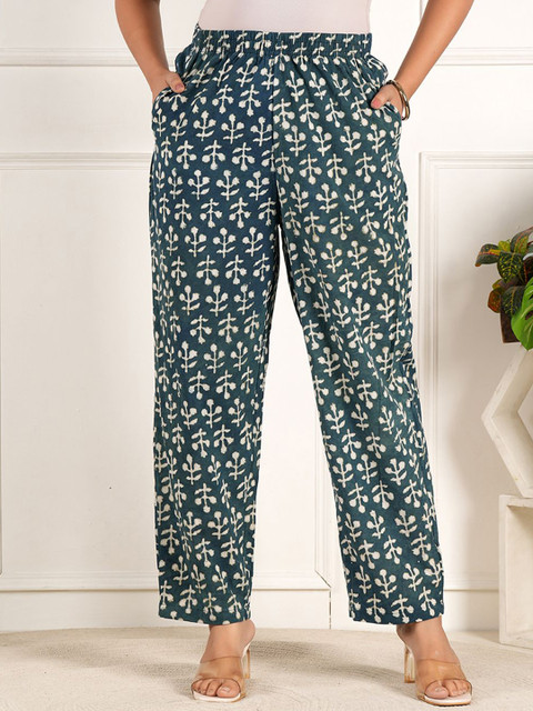 Style Shoes Women Floral Printed Cotton Ethnic Palazzos