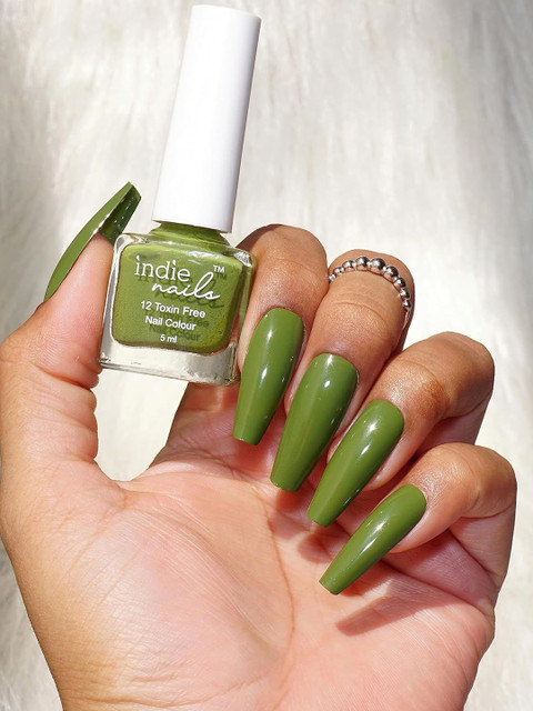 Indie Nails Olive High-Shine Finish Nail Polish -5ml