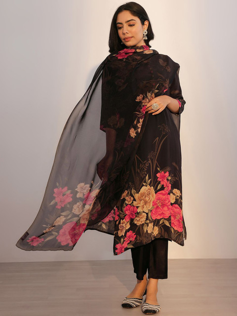 Libas Women Floral Printed Kurta with Trousers & Dupatta