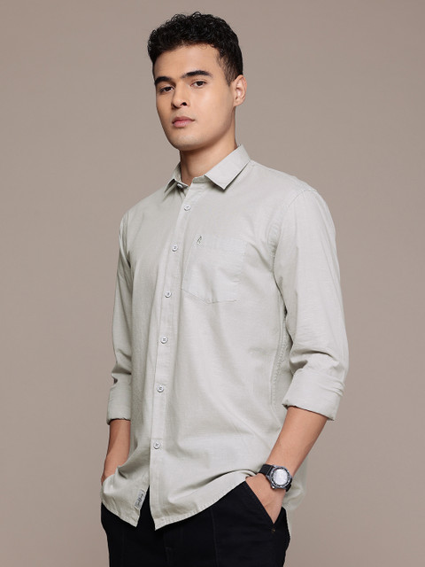 BS BLUE SQUAD Cotton Linen Casual Shirt
