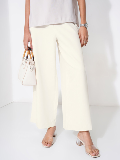 Annabelle by Pantaloons Women Straight Fit High-Rise Parallel Trousers