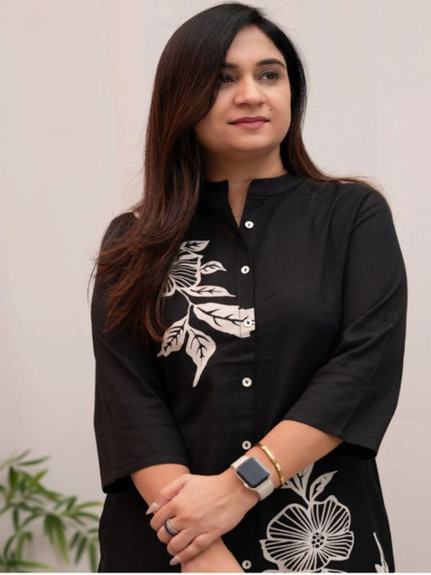 ZELA Women Ethnic Motifs Printed Mandarin Collar A-Line Kurta with Trousers - Image 2
