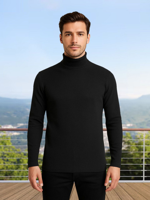 Unicus Apparel Men Solid High Neck Slim Fit T-shirt