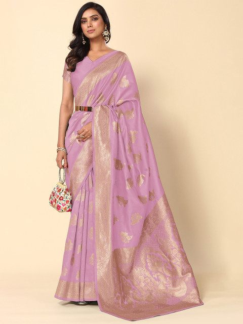 KALINI Ethnic Motifs Woven Design Zari Banarasi Saree