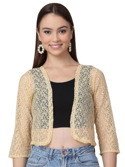 SZN Self Design Open Front Shrug