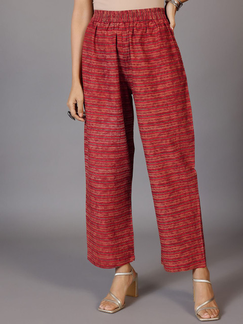 Libas Women Floral Printed Regular Gotta Patti Kurta With Palazzos & Dupatta - Image 7