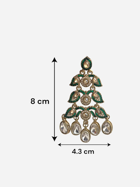 BFC - BUY FOR CHANGE Women Gold Plated Kudan Studded Chandbalis Earrings - Image 4