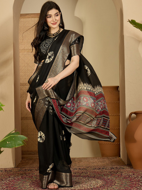 Sangria Printed Chiffon Saree