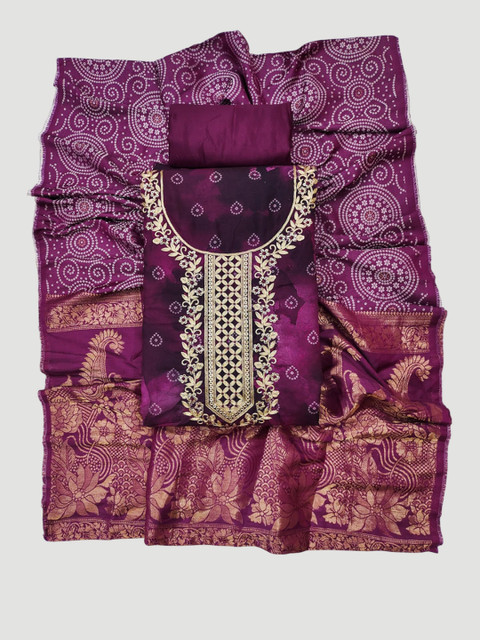 TAVAS Embroidered Sequinned Unstitched Dress Material - Image 2