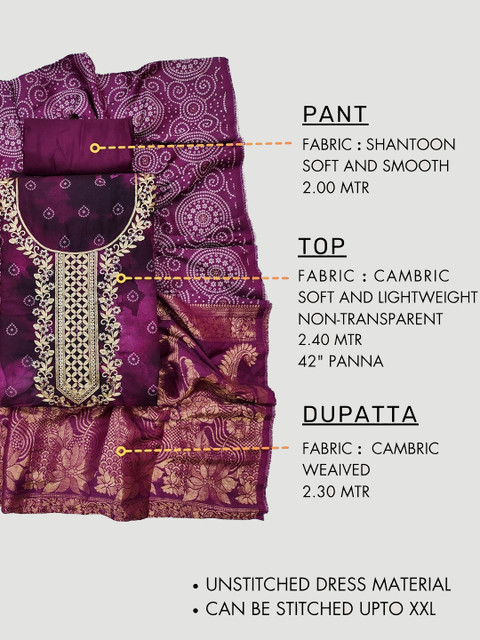 TAVAS Embroidered Sequinned Unstitched Dress Material - Image 4