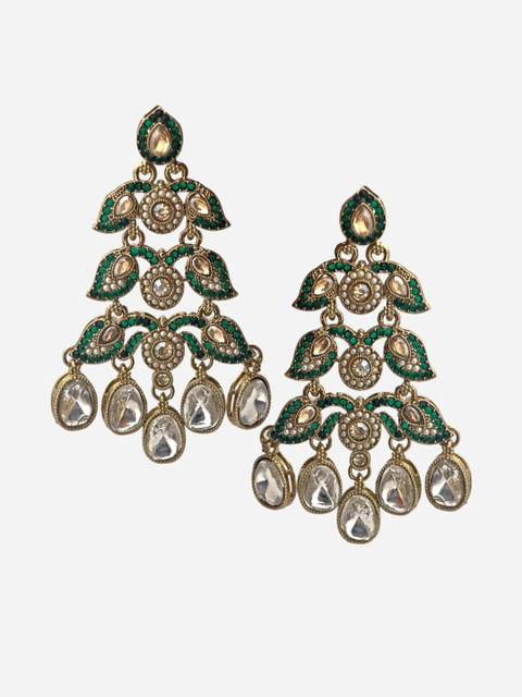 BFC - BUY FOR CHANGE Women Gold Plated Kudan Studded Chandbalis Earrings - Image 3