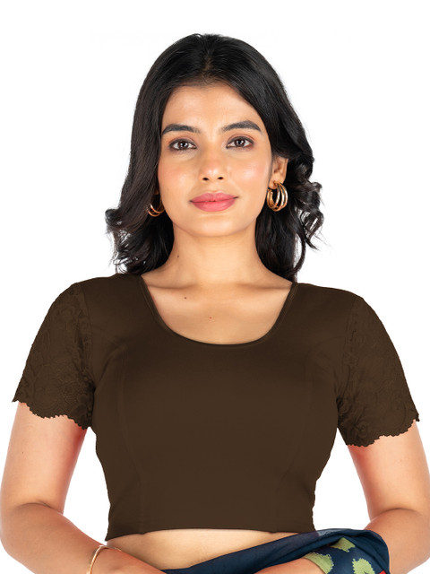 Abhi Stretchable Half Sleeves Readymade Saree Blouse