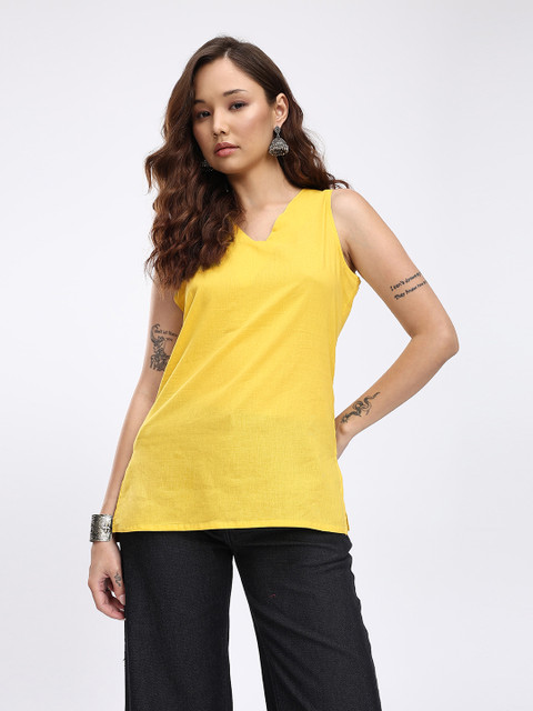 Anouk Rustic V-Neck Straight Kurti - Image 4