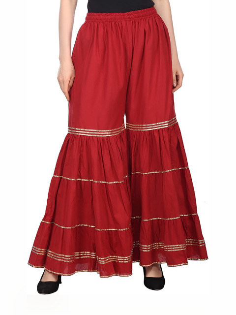 MIXFIT Women Flared Fit Ethnic Trousers