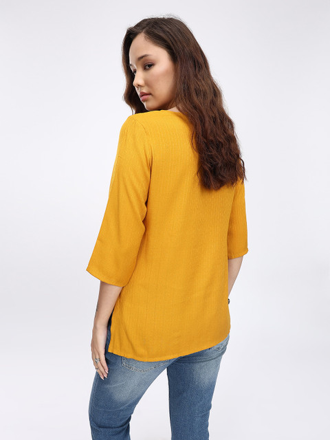 Anouk Rustic Striped Straight Kurti - Image 6