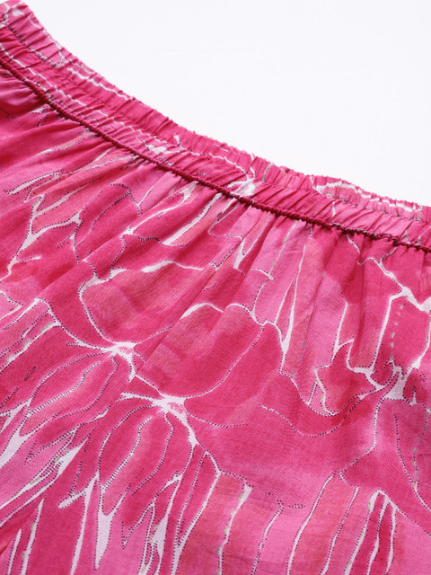 FERANOID Floral Printed Pure Cotton Tunic and Trousers Co-Ords - Image 3