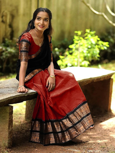 MANMOHITSAREE Zari Ready To Wear Lehenga & Blouse With Dupatta