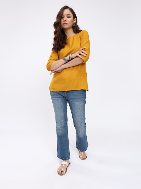 Anouk Rustic Striped Straight Kurti - Image 8