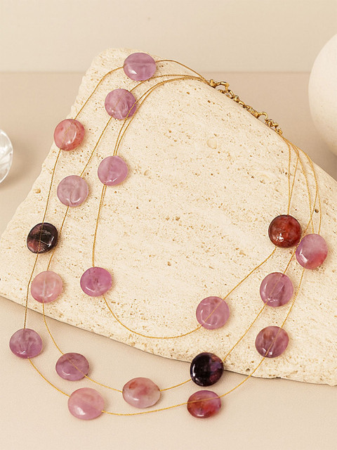 Bohey by KARATCART Gold-Plated Artificial Beaded Layered Necklace