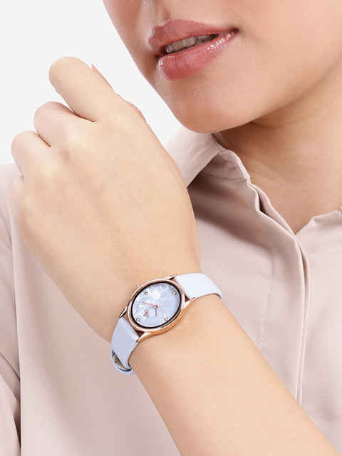 DressBerry Women Embellished Textured Dial Analogue Watch UT-A8624-LB-DB