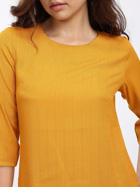 Anouk Rustic Striped Straight Kurti - Image 3