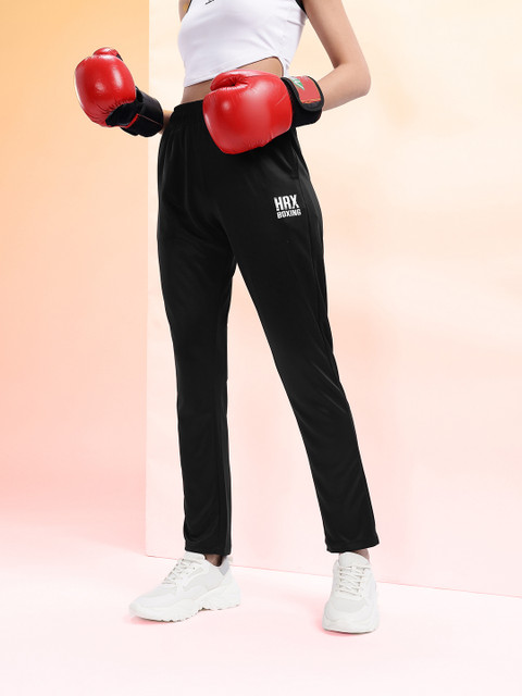 HRX by Hrithik Roshan Women Typography Detail Rapid Dry Training Track Pants