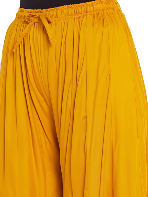 MIXFIT Women Floral Embroidered Flared Fit Palazzos - Image 5