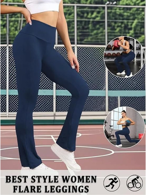 Eleg & Stilance Women High-Waisted Flared Bell Bottom Pant