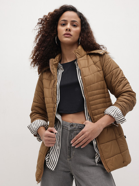 The Roadster Life Co. Hooded Longline Padded Parka Jacket