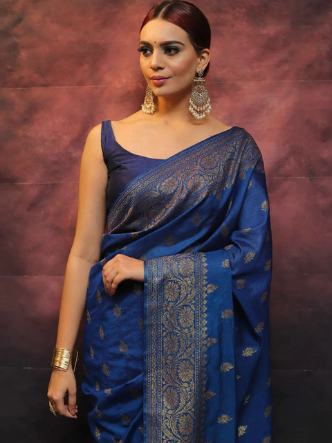 Shriyangan Ethnic Motifs Zari Kanjeevaram Saree