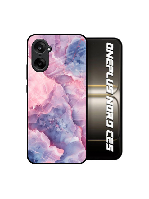 QRIOH Unisex Marble Veil Glass Case for OnePlus Nord CE5 5G Back Case Mobile Accessories