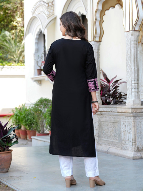 BKApparels Women Embroidered Sequinned Kurta - Image 5