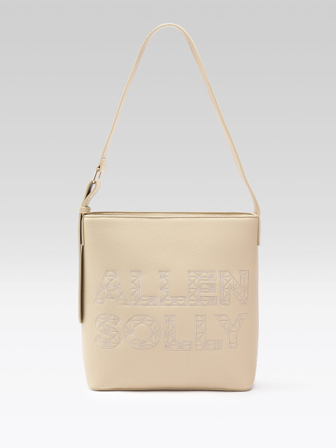 Allen Solly Brand Logo Embroidered Structured Shoulder Bag