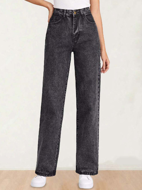 Kotty Women Straight Fit High-Rise Stretchable Jeans