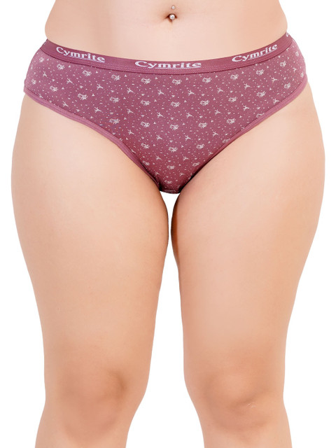 CYMRITE Women Pack of 3 Multicolor Cotton Briefs