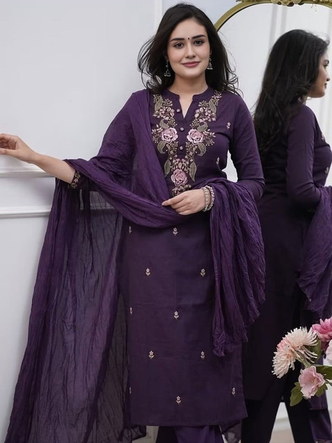 Moda Rapido Women Regular Kurta with Trousers & With Dupatta