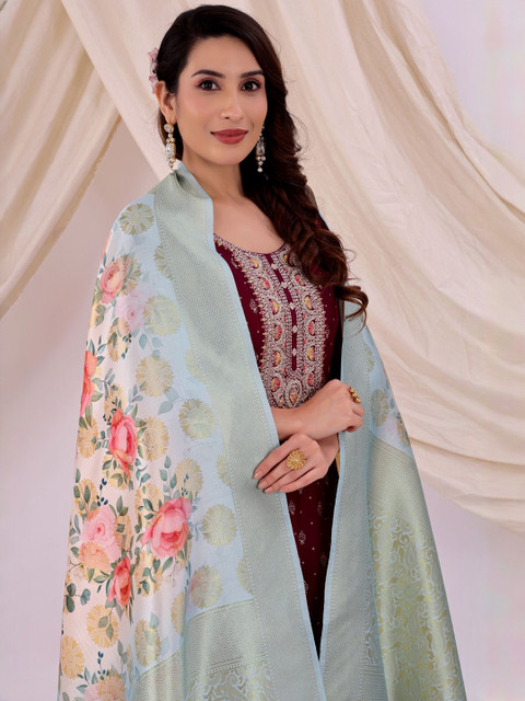 Moda Rapido Women Printed Silk Dupatta
