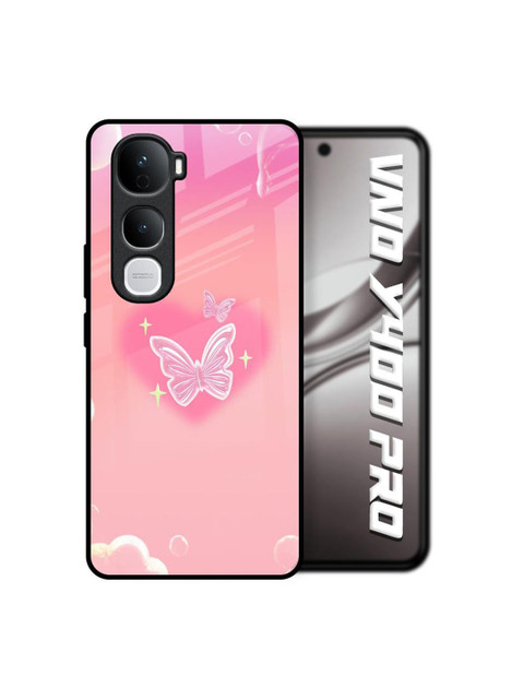 QRIOH Fluttering Bliss Glass Case for Vivo Y400 Pro 5G