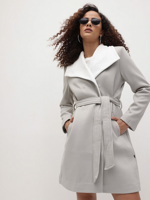 The Roadster Lifestyle Co. Double-Breasted Overcoat with Belt