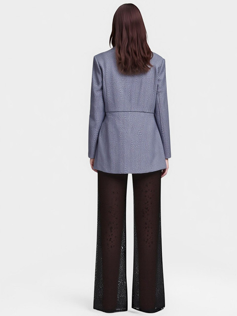 all about you Self Design Notched Lapel Front Open Causal Blazers - Image 2