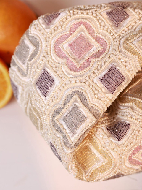 THE TAN CLAN Embroidered Luna Half Moon Potli Bag - Image 6