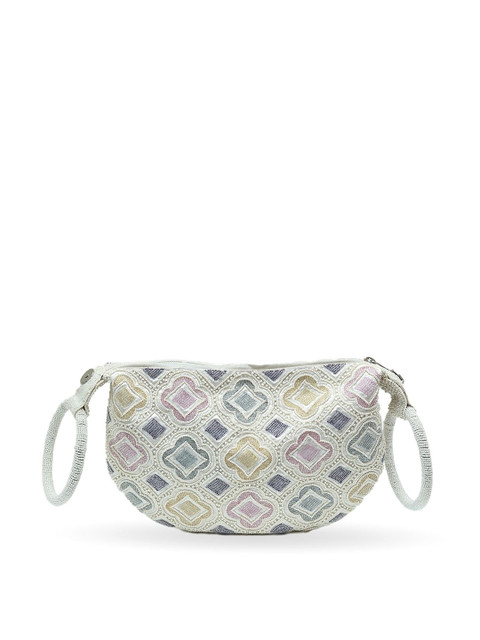 THE TAN CLAN Embroidered Luna Half Moon Potli Bag - Image 3