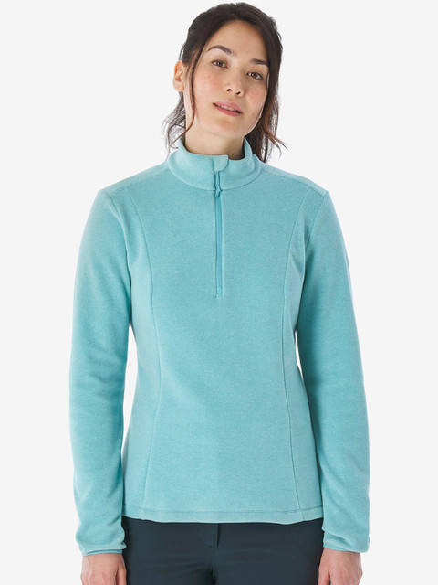Decathlon QUECHUA Women Turquoise Mountain Walking Fleece Jacket