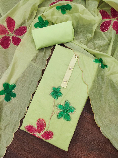 Maroosh Floral Embroidered Unstitched Dress Material