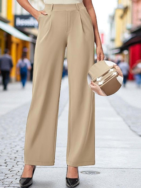 SQew Women Original Low-Rise Pleated Korean Pants